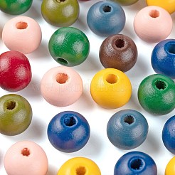 90 pz 9 colori perline di legno naturale dipinte&nbsp;WOOD-LS0001-30