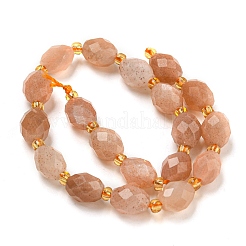 Natürliche sunstone Perlen Stränge&nbsp;G-N342-59