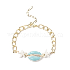 Bracciali a maglie con catene a maglie intrecciate in alluminio&nbsp;BJEW-JB11530-01