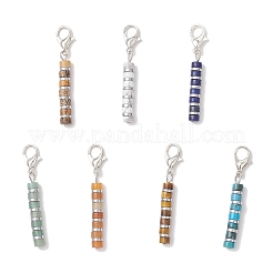 7 pendentif décoratif en pierre mixte naturelle et synthétique&nbsp;HJEW-JM03688