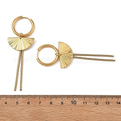 Pendientes colgantes con borla de cadena de serpiente de acero inoxidable 304 y acero inoxidable 201&nbsp;EJEW-JE07388