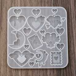Herz DIY Silikon Ornamente Anhänger Formen&nbsp;SIMO-R012-02
