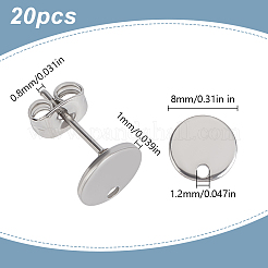 20 Stück Ohrstecker-BeZubehör aus 304 Edelstahl&nbsp;STAS-LP0001-86