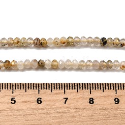 Oro naturale perle di quarzo rutilato fili&nbsp;G-RM250104-D4