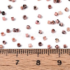 Perles de verre cylindriques Picasso peintes à la bombe&nbsp;GLAA-T028-12A-02