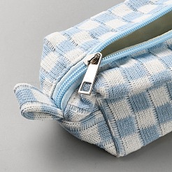 Borse per il trucco con cerniera in poliestere scozzese&nbsp;ABAG-WH0046-83