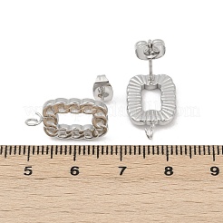 Ohrstecker-Beschläge aus Edelstahl 304&nbsp;STAS-D366-12P