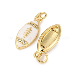 Pendentifs avec zircon cubiques à micro-pavés en laiton&nbsp;KK-Q068-58G-02