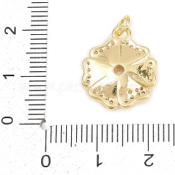 Valentinstag Messing Micro Pave klare Zirkonia Anhänger&nbsp;KK-D258-04G-01