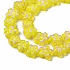 Millefiori a mano fili di perline di vetro&nbsp;LAMP-J035-8mm-25
