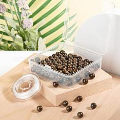 Perline rotonde in bronzite naturale da 100 pz 8 mm&nbsp;DIY-LS0002-47
