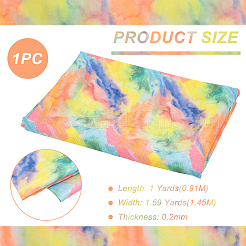 Regenbogenfarbener Polyesterstoff&nbsp;DIY-WH0569-79