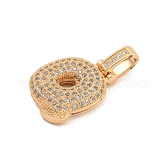 Messing micro pave klare zirkonia anhänger&nbsp;KK-B099-01G-Q