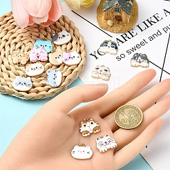 15pcs 15 styles de pendentifs en émail en alliage&nbsp;FIND-YW0006-19