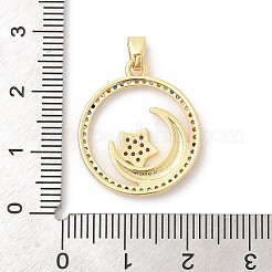 Messing Mikro ebnen Zirkonia Anhänger&nbsp;LS-ZIRC-I069-02G-04