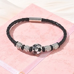 Geflochtene Armbänder aus Mikrofaser-Lederband&nbsp;BJEW-C153-01D