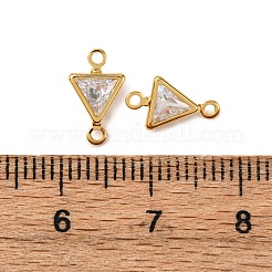Verbindungsanhänger mit durchsichtigem Zirkonia-Pavé aus Messing&nbsp;KK-Z121-06G-08
