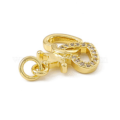 Latón micro pavimenta claro cubic zirconia encantos&nbsp;ZIRC-F132-95G