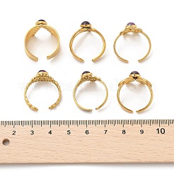 Natürlichen Amethyst Fingerringe&nbsp;RJEW-K290-06G