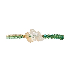 Braccialetti di perline intrecciate in vetro bicono sfaccettato con perline di vetro rotonde&nbsp;BJEW-MZ00164-02