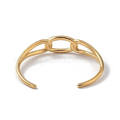 Bracelets manchettes en acier inoxydable 304 avec placage ionique (IP) pour femmes&nbsp;BJEW-Z078-16G