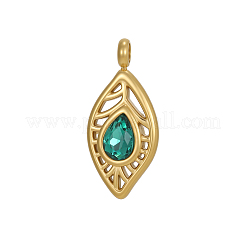 Anhänger aus 304 Edelstahl mit Pavé-Fassung und Zirkonia&nbsp;CU-OY001-37G