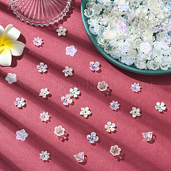300 pièce 6 styles de perles d'imitation en plastique ABS et de capuchons de perles en acrylique&nbsp;OACR-SC0002-35