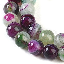 Chapelets de perles en agate à rayures naturelles/agates à bandes&nbsp;X-G-Z060-A01-A21