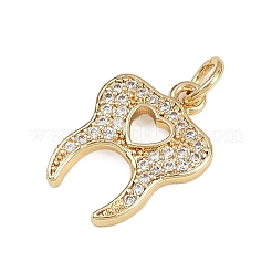 Abalorios de latón con pavé de circonitas&nbsp;KK-D409-29G