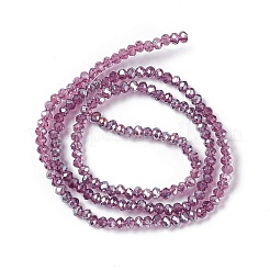 Chapelets de perles en verre électroplaqué&nbsp;EGLA-R048-2mm-11