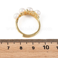 Natürliche kultivierte Süßwasserperlen-Fingerringe&nbsp;RJEW-JR01083