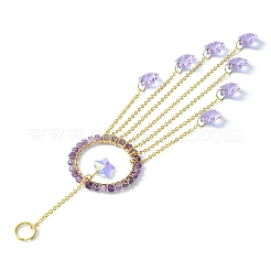 Décorations pendentif étoile en verre&nbsp;HJEW-JM01113-05