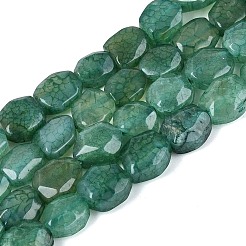 Hebras de cuentas de ágata natural teñidas y calentadas.&nbsp;G-N359-15A-03