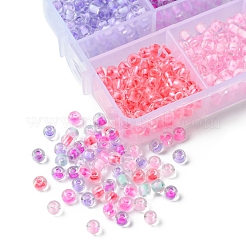 45 g runde Saatperlen-Perlen aus transparentem Glas in zwei Farben&nbsp;SEED-FS0001-32