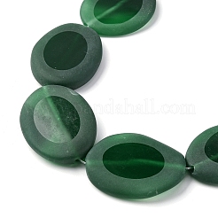 Chapelets de perles en agate d'onyx vert naturel&nbsp;G-P570-B02-01