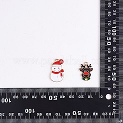 50 pièces 25 pendentifs en alliage d'émail de style noël&nbsp;ENAM-SZ0003-09
