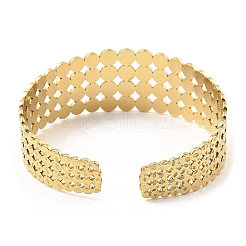 Bracciali a polsino in acciaio inossidabile 304&nbsp;BJEW-P302-14G