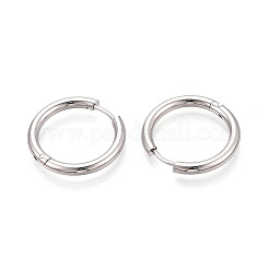 Pendientes de aro de acero inoxidable 304&nbsp;EJEW-T048-24C-P