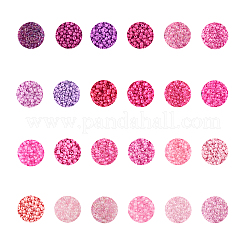 480g 24 Farben Glas runde Saatperlen&nbsp;SEED-CJ0001-12