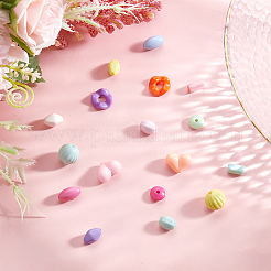 168pcs 8 perles acryliques opaques de style&nbsp;SACR-GA0001-03