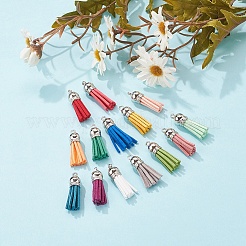 120pcs 30 Farben faux Wildleder Quaste Anhänger Dekorationen&nbsp;FIND-YW0001-14P