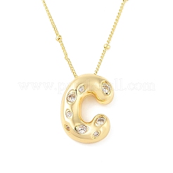 Colliers à pendentif en zircone cubique transparent micro pavé en laiton&nbsp;NJEW-Z038-01G-C