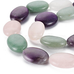 Natürliche grüne Aventurin- & Rosenquarz- & Amethyst-Perlenstränge&nbsp;G-S359-353