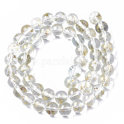 Trasparenti a spruzzo dipinto fili di perle di vetro&nbsp;X-GLAA-N035-03C-B09