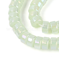 Ab Farbe überzog Nachahmung Jade Glasperlen Stränge&nbsp;GLAA-T026-3x6mm-J02