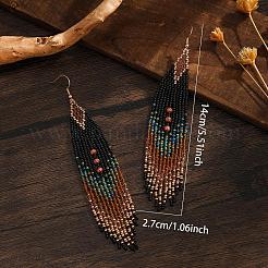 Boho Vintage handgemachte Glasperlen Rauten Ohrhänger&nbsp;PE6522