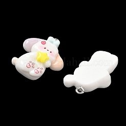 Pendentifs en résine opaque thème lapin&nbsp;RE-CBAFB89-01