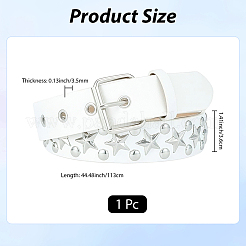 Ceintures à chaîne en cuir PU avec rivets en alliage étoile&nbsp;DIY-WH20007-291E