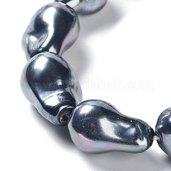 Brins de perles d'imitation en verre galvanisé&nbsp;BSHE-G035-01A-02-1