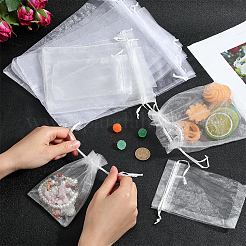 100 stücke 3 arten große organza beutel tragbare schuhe tasche reise lagerung kordelzug taschen&nbsp;OP-SP0001-05